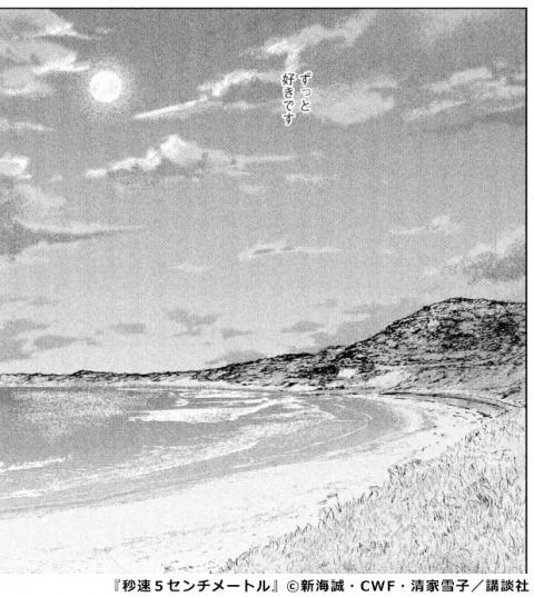 『秒速５センチメートル』中山海岸　コマ画像
